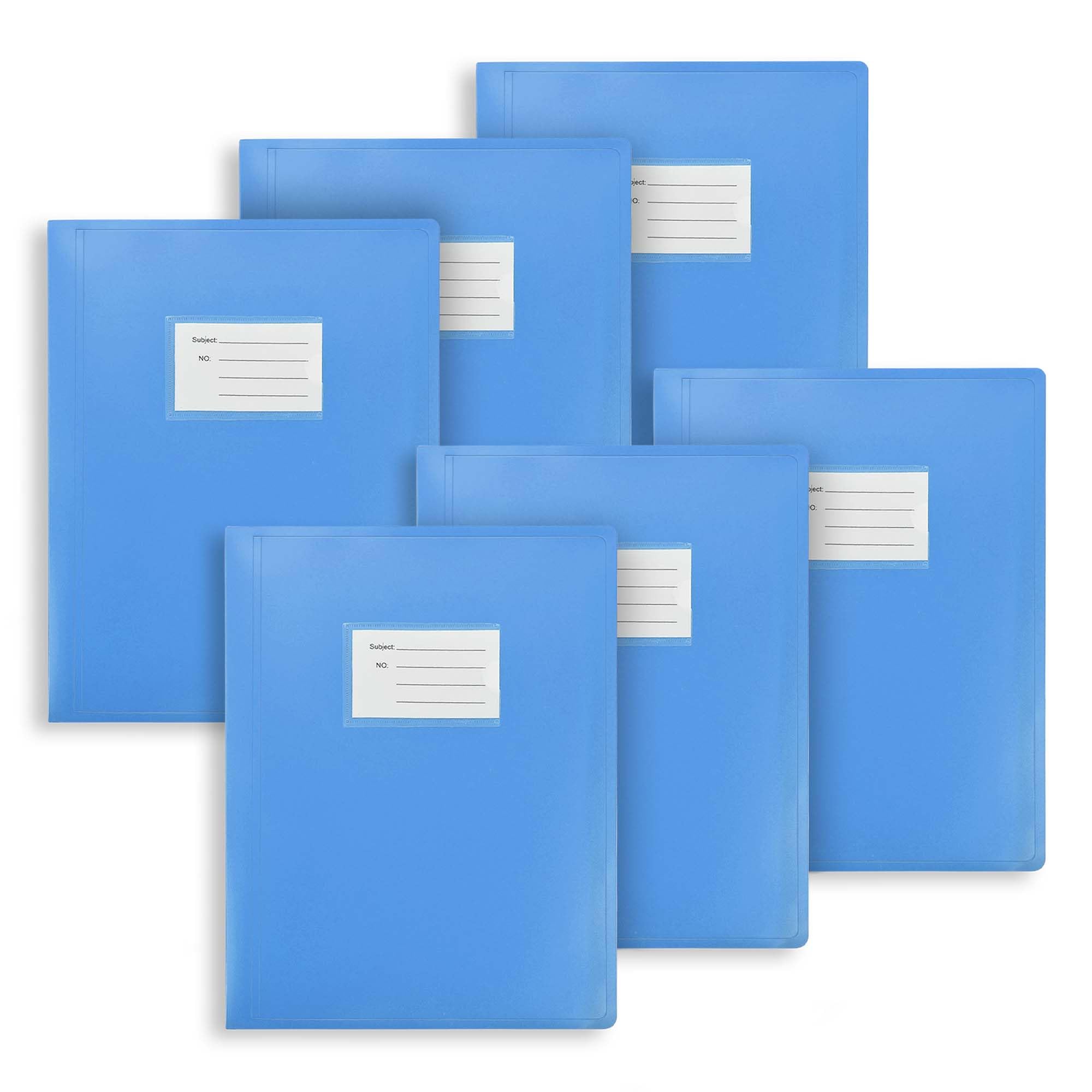 A4 104 Pockets 208 Views Office Home School Flexi Cover Coloured Display Book Presentation Document Organiser Folder Storage Case Wallets By Arpan (6, Blue)