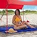 Red Suricata Family Beach Tent & Beach Canopy, UPF50 Sun Beach Shade, Sunshade with 4 Aluminum Poles, 4 Pole Anchors & Sand Shovel, Large & Portable Sun Shelter Tarp (Large, Red)