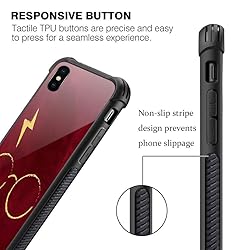 CARLOCA Compatible with iPhone Xs Case,Glass Flash