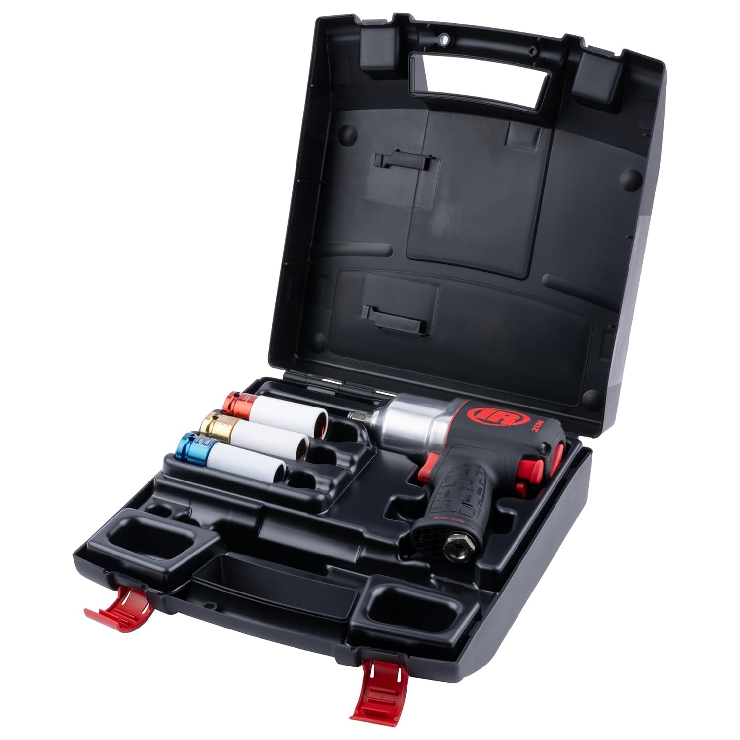 Ingersoll-Rand 2136QXPA-3SK Air Impact Wrench 1/2-Inch Drive 1500 Nm Nut-Busting Torque Lightweight Black Ergonomic Quiet Tech