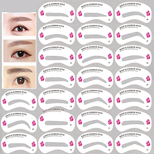 Eyebrow Stencils Eyebrow Grooming Shaping Templates Makeup Beauty Tools 24pcs