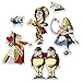 The Unemployed Philosophers Guild Lewis Carroll Wonderland Magnetic Action Play Set - Mix and Match Paper Doll Style Magnets for Your Fridge