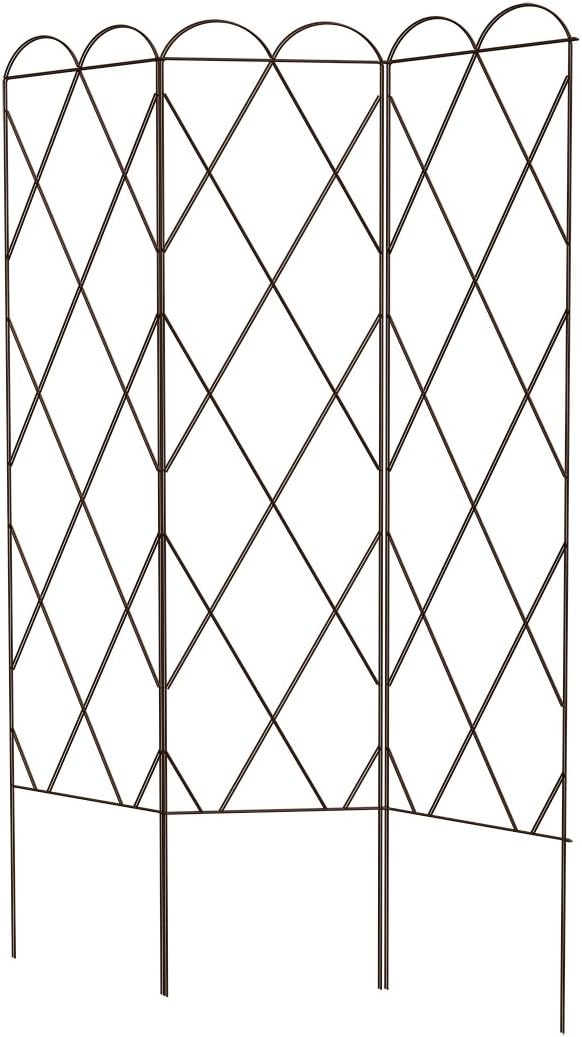 Panacea Tri Fold Plant Support Trellis, Brown, 64