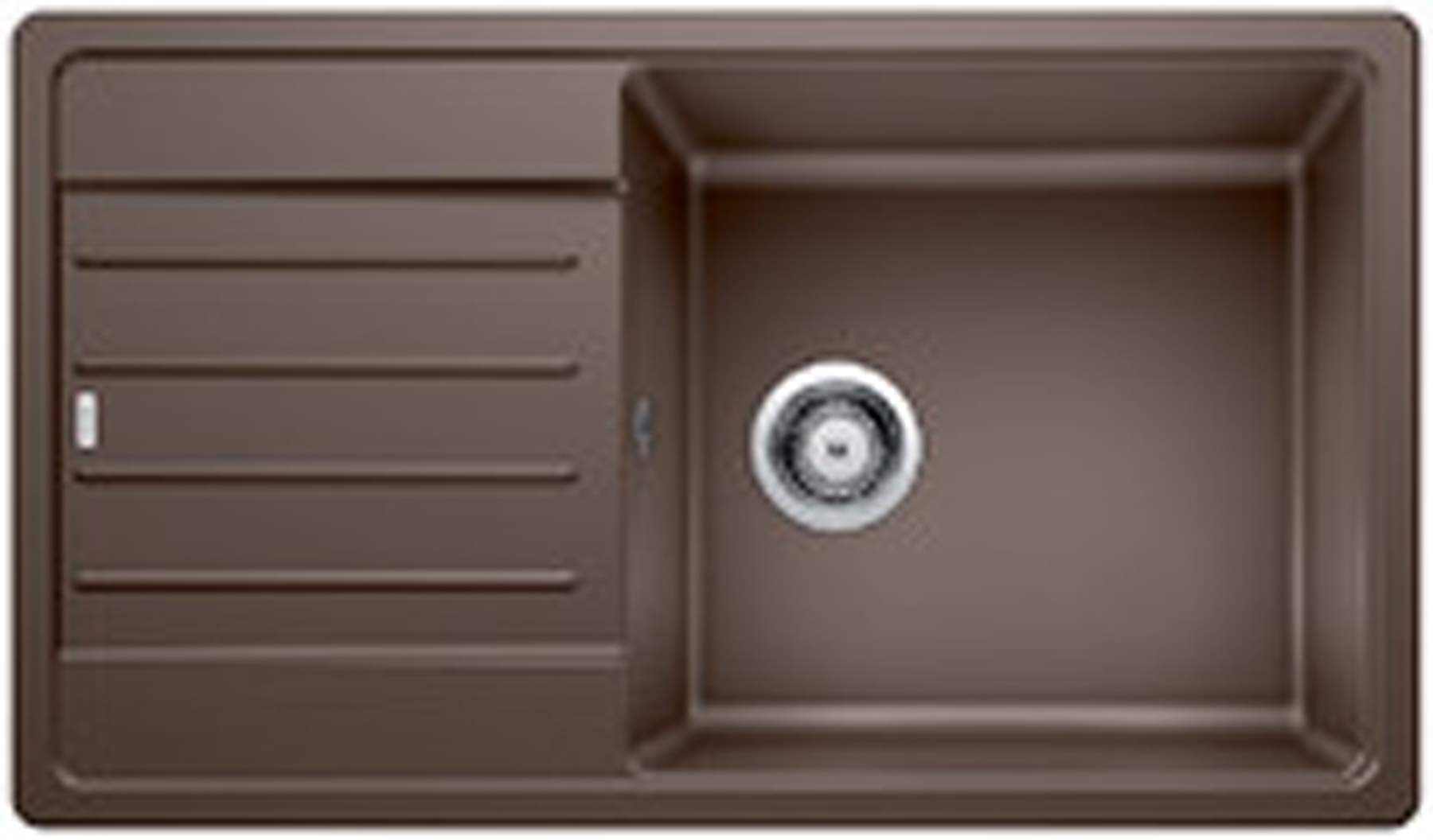 BLANCO Legra XL 6 S | SILGRANIT Granite Sink in café | Installation Type: Inset Installation from Above | Reversible | for 60 cm Wide Base cabinets | Large Bowl | Easy-Care Surface | [86x50x20.2 cm]