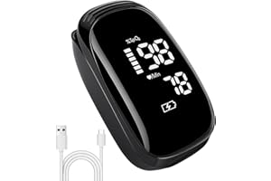 Cololily Finger Pulse Oximeter-Rechargeable Finger Spo2 Blood Oxygen Saturation Monitor,Large Font Led Screen|Smart Spring-Lo