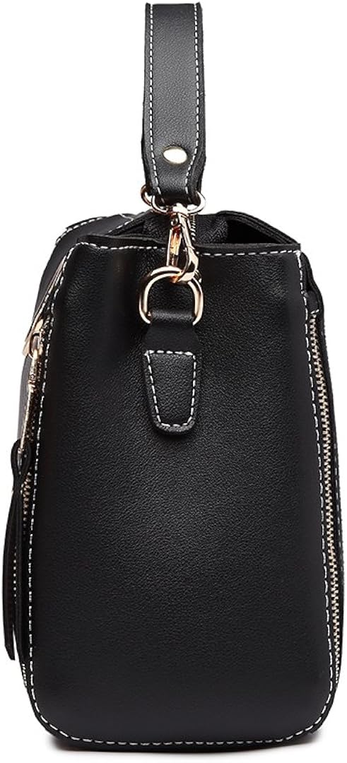 Miss Lulu Women Handbags Pu Leather Small Top Handle Tote Cross Body Bag Womens with Light Golden Hardware - Image 3