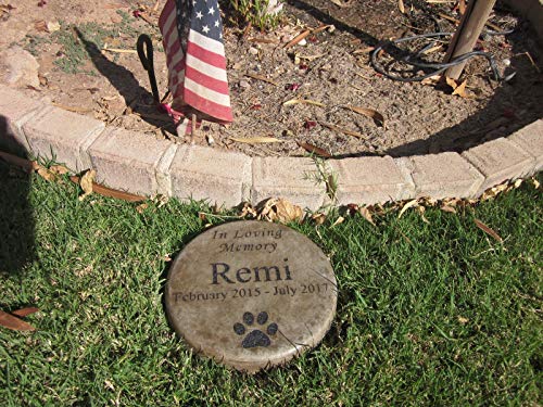 2 Personalized+Engraved+Memorial+Stone+Diameter