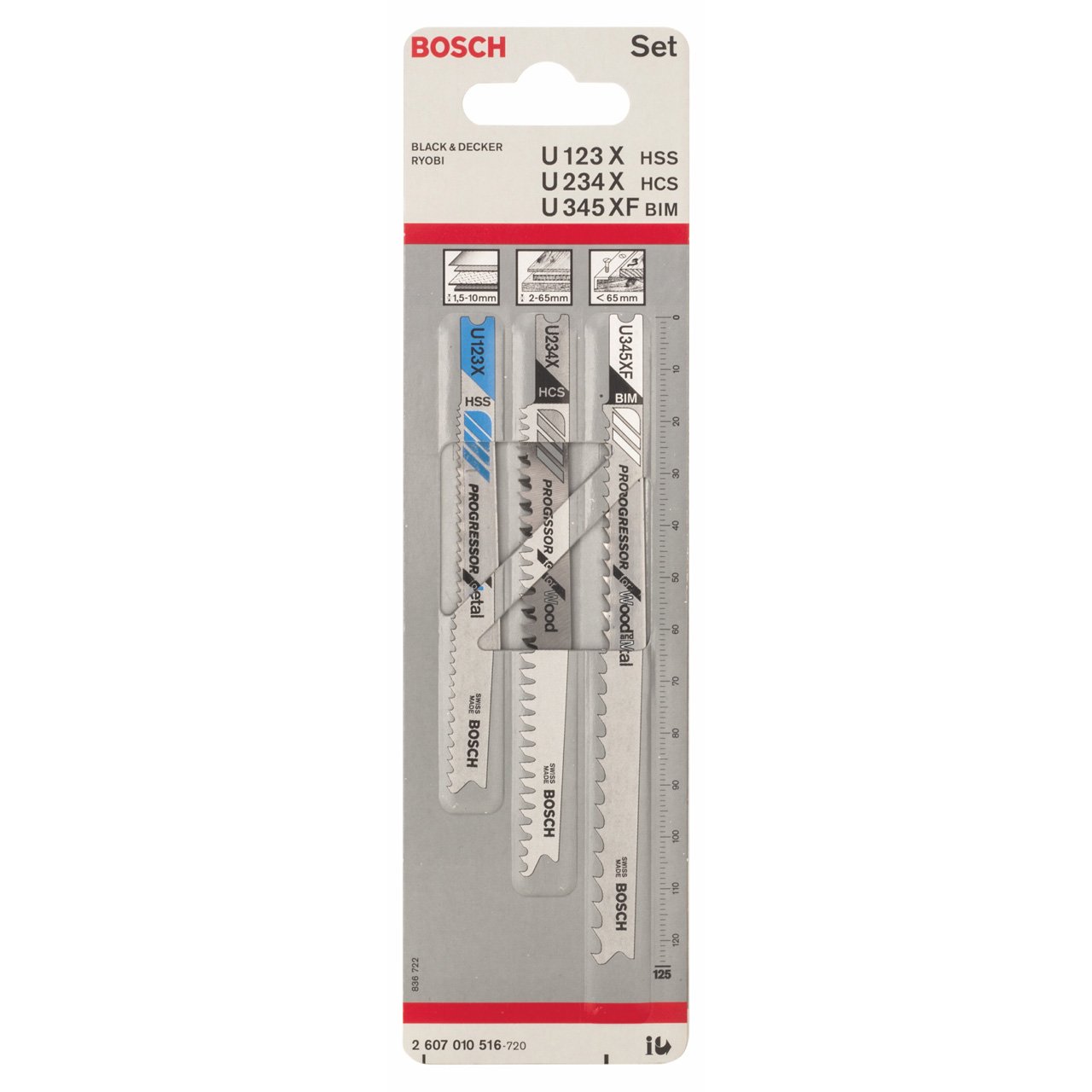 Bosch 2607010516 Jigsaw Blade Set (3-Piece)