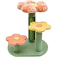 PET WONDERLAND Flower cat Tree Activity with Scratching Post Pink - Small cat Tree for Indoor Cats Tower Natural sisal Scratc