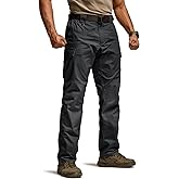 CQR Men's Flex Ripstop Tactical Pants, Water Resistant Stretch Cargo Pants, Lightweight EDC Hiking Work Pants