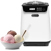 Whynter Upright Automatic Ice Cream Maker, 1.28 Qt, White, ICM-128WS | Built In Compressor, No Pre Freezing Needed, LCD Display &amp; Timer, Fresh Homemade Frozen Treats, Trusted Whynter Quality