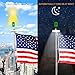 MOICO Solar Flag Pole Light, 42 Super-Bright Solar Powered LED Flagpole Light, Waterproof Solar Light for in-Ground Poles 15-20 Foot, Energy Saving LEDs, Auto On/Off Night Lighting