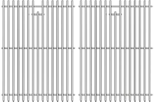 LS'BABQ 17''Grill Grates for Nexgrill 720-0830H 720-0783E, 720-0888N, 720-0888, 720-0697,Stainless Steel Cooking Grates for Charbroil 463241113, 463449914, Kenmore 720-0670A, 41516106210 Gas Grill,2 Pack