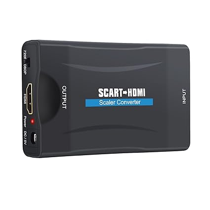 Proster SCART zu HDMI Konverter Adapter 1080P SCART zu HDMI Adapter Scart Eingang HDMI Ausgang Adapter für SKY Blu-Ray Player
