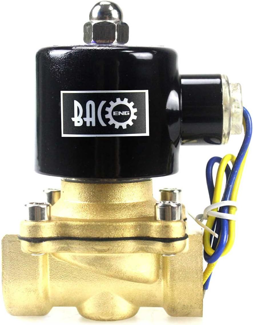 BACOENG 3/4" DC24V Electric Solenoid Valve (BSP, Brass, Normally Closed) - Image 3