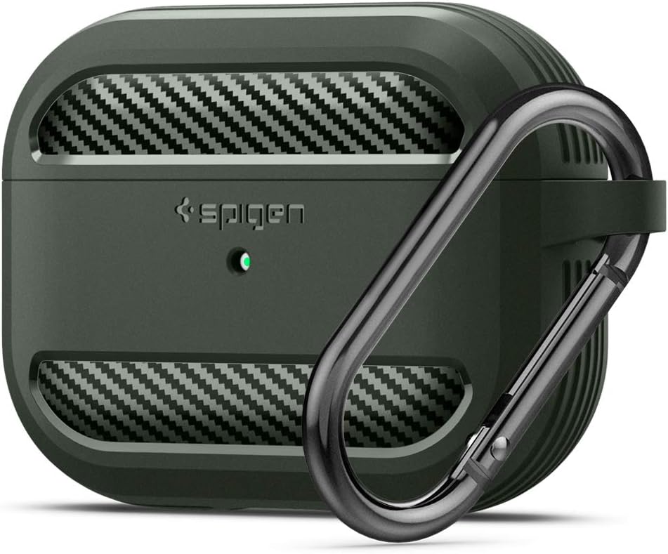 Spigen Rugged Armor Designed for Apple Airpods Pro Case (2019) - Military Green