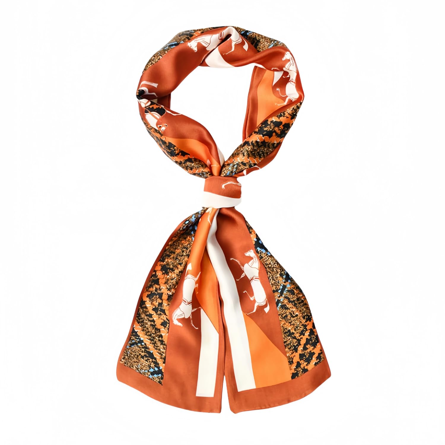 Photo 1 of Long Like Silk Neck Head Scarf For Women Purse Bag Scarfs For Handbags Satin Hair Scarf Lightweight Fashion Neck Tie