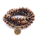 SJUENSXH Mala Bead Bracelet Necklace, 108 Buddhist