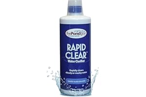 The Pond Guy RapidClear Flocculant, Water Garden Clarifier Treatment, Clear Cloudy Outdoor Koi Fish Ponds & Fountains, Plant & Animal Safe, 32 Ounces