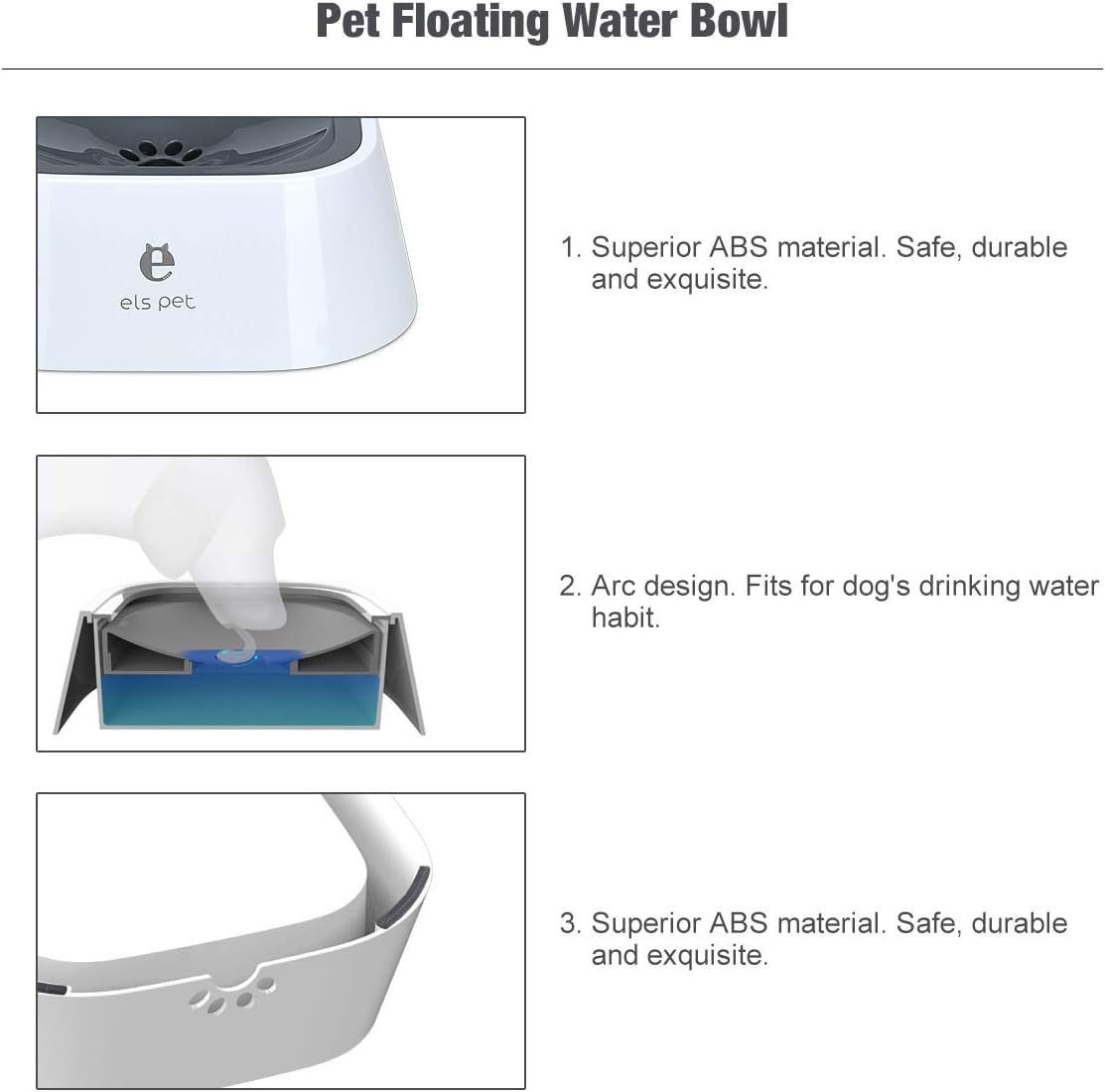 Non Spill Dog Water Bowl, Splash-Free, No Spill, Anti-Choking Dog Bowl, Vehicle Carried Pet Water Bowl for Dogs Cat, Puppy - Image 5