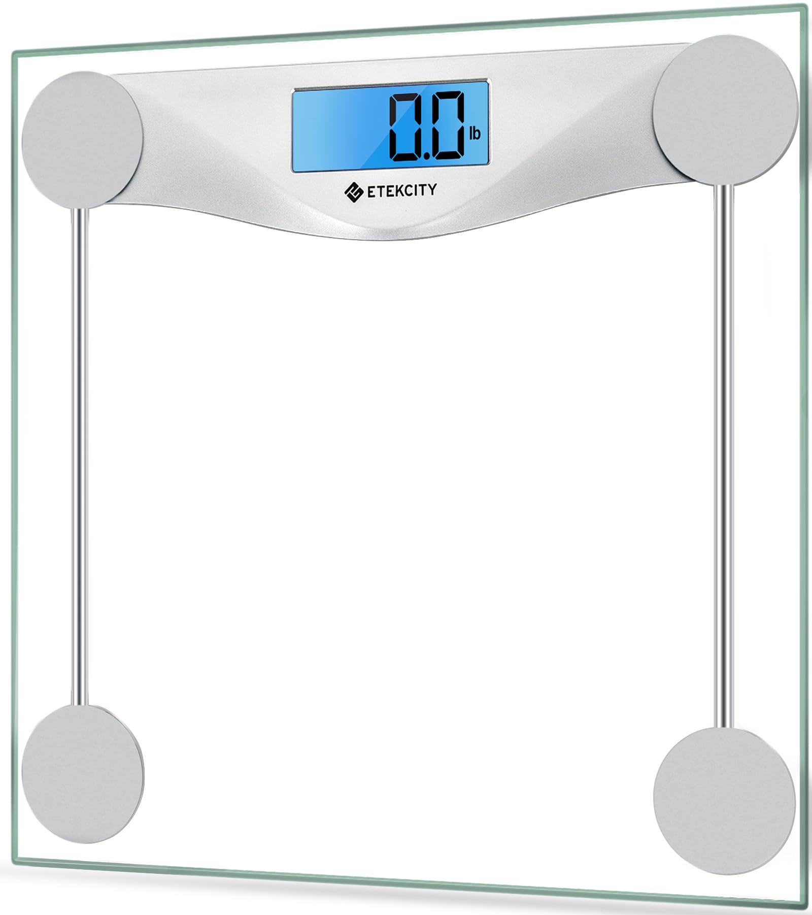 Photo 1 of Etekcity Digital Body Weight Bathroom Scale, Large Blue LCD Backlight Display, High Precision Measurements,6mm Tempered Glass, 400 Pounds