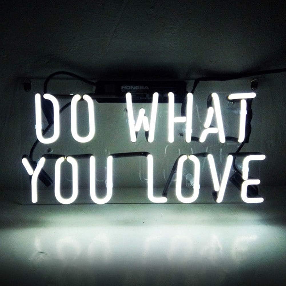 "Do What You Love" Neon Sign Bar Pub Light Office Home Bedroom Party Beach Recreational Decor Wall Artwork Sign14"x 7"