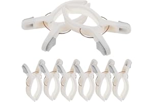 NUOBESTY 8pcs Windproof Plastic Clothes Pins Non-Slip Quilt Fixing Clips for Laundry and Bedding