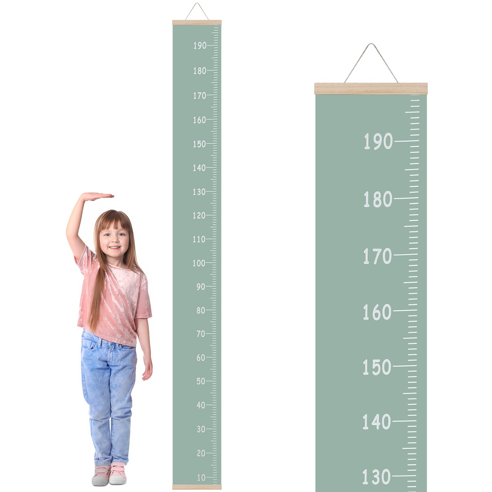 Height Chart for Kids: Baby Height Growth Chart Wall Hanging Measuring Ruler for Kids for Bedroom Nursery Wall Decoration