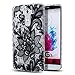 LGG3 Case,LGG3 TPU Case,NSSTAR [Scratch-Proof] Ultra Thin Crystal Clear Rubber Gel TPU Soft Silicone Bumper Case Cover with Shockproof Protective Case for LGG3,Black Lace Flower #3
