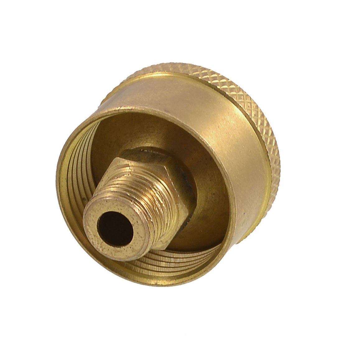 Sourcingmap Machine Parts 1/8" NPT Thread Grease Oil Cup Cap Gold Tone
