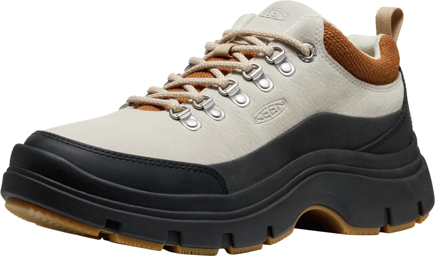 Photo 1 of KEEN Women's Kosa Oxford Durable Platform Style Durable Loafer Shoes, Silver Birch/Roasted Pecan, 6