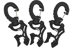 SCUBA CHOICE Scuba Diving Hose Holder Clip – Secure Double LP/HP Hose Organizer for BCD Setup & Dive Gear Management – Universal Accessory for Regulator Hoses, Snag-Free Streamlined Configuration