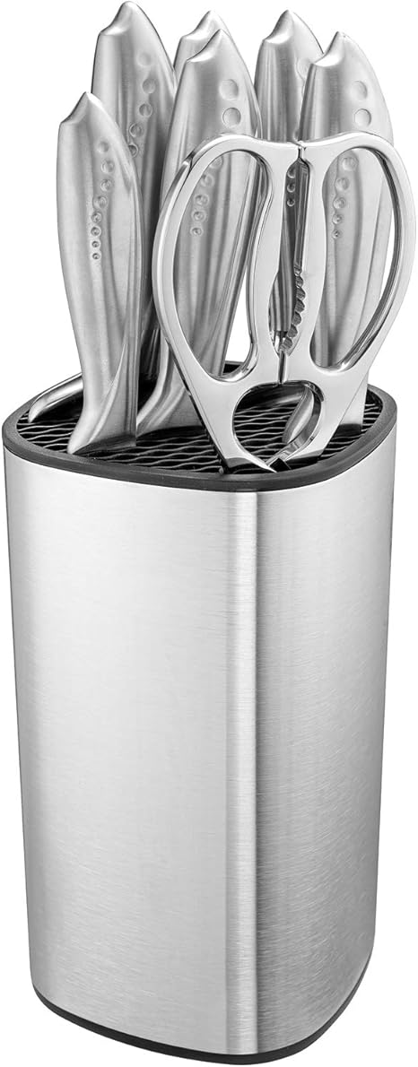 Amazon Takumi 包丁スタンド 包丁立て ステンレス製 直径12 5cm ナイフブロック ハサミ 棒砥石入れ 安全 重厚型 倒れない 大容量 通気穴 清掃穴付き 収納 衛生 抗菌 多機能 便利 取り外す清潔可能 包丁立て オンライン通販