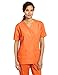 WonderWink Womens Origins Bravo V-Neck Top, Orange Sherbet, X-Large