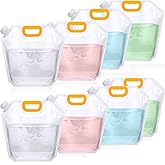 Tessco 8 Pcs 1.3 Gallon Collapsible Water Storage Bags, Clear Plastic, 1.0 Pounds
