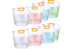 TESSCO FOR YOU Tessco 8 Pcs 1.3 Gallon Collapsible Water Storage Bags, Clear Plastic, 1.0 Pounds