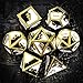 Haxtec Metal Dice Set D&D Gold Black White Metal DND Dice for Dungeons and Dragons RPG Games