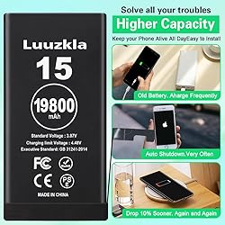 Luuzkla 19800mAh (New Upgrade) Battery Compatible