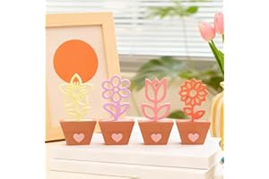 5Pcs Silicone Molds for Flower Pot Ornaments, Perfect for Making Candle and Scented Candle Decorations