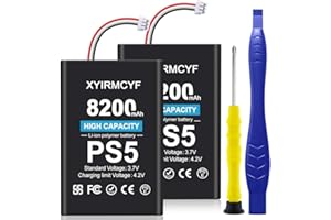 XYIRMCYF 2PCS Battery Compatible with PS5/LIP1708 (New Upgrade), 8200mAh New 0 Cycle High Capacity Battery for PlayStation 5 Controller CFI-ZCT1W