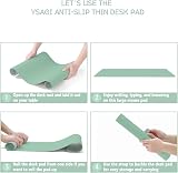 YSAGi Non-Slip Desk Pad Waterproof PVC Leather 80x40 cm Light Green view 6