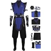 Sub-Zero Cosplay MK Costume Combat Battle Suit Samurai Fullsets Mask Adults Mens Halloween Outfits Accessories