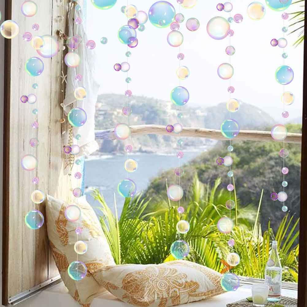 Amazon Com 30ft Under The Sea Garland Party Decorations Rainbow Hanging Bubble Garlands Decorations For Ocean Theme Mermaid Birthday Party Supplies Baby Shower Ceiling Decor Rainbow 4 Strings Health Personal Care