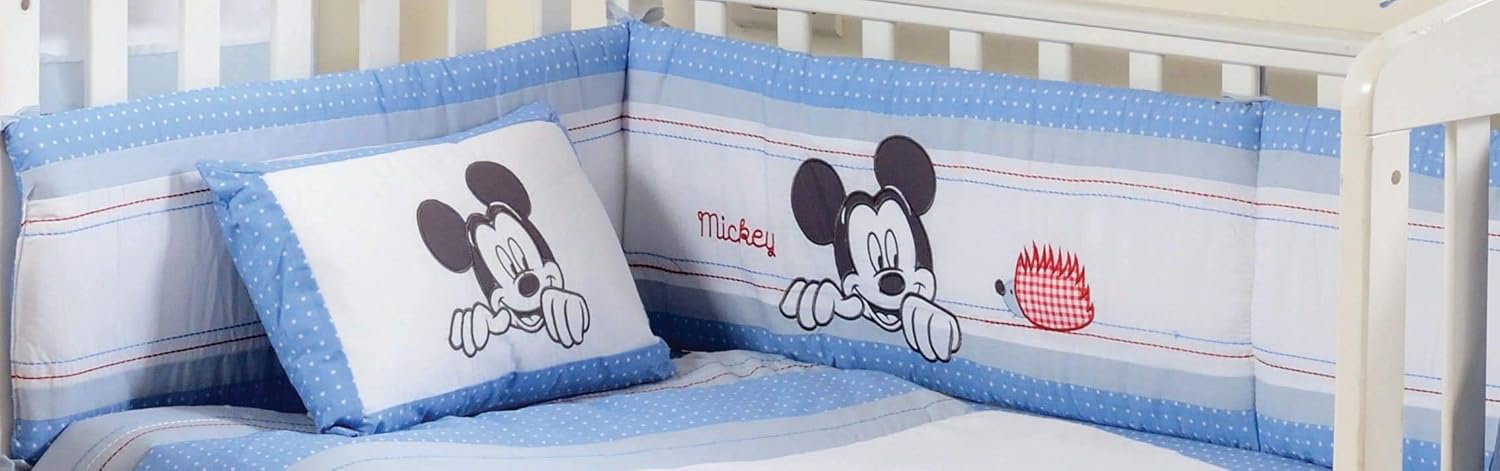 mickey mouse crib bumper pads