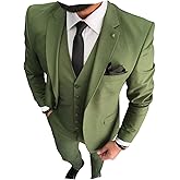3 Pieces Business Mens Suit Notch Lapel Blazer Formal Wedding Groom Pants Tux Vest Tuxedos
