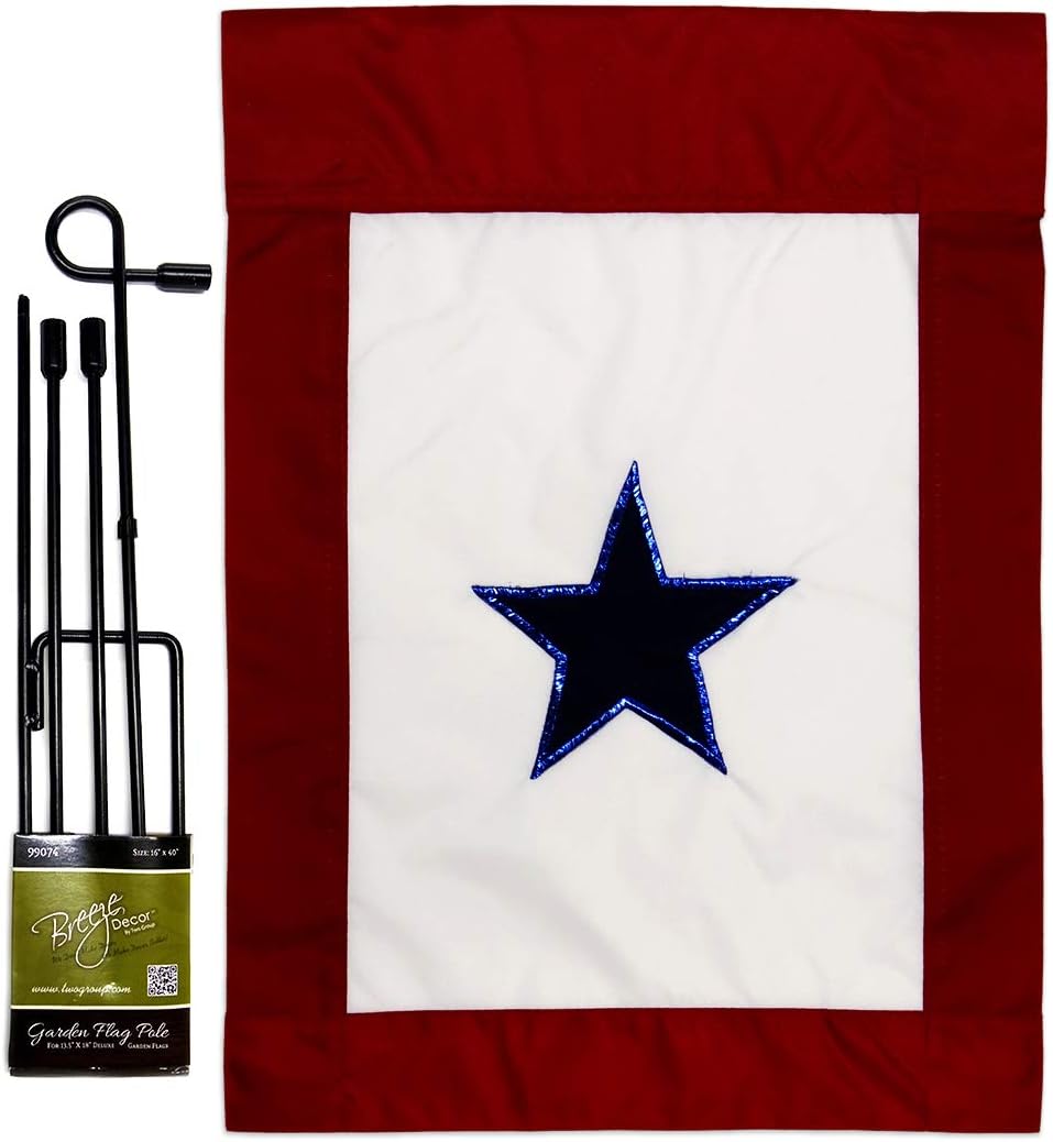 Best Blue Star Garden Flag And Pole