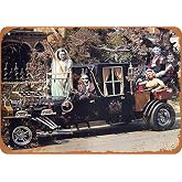 PaBoe Targa Metallica Decorativa Vintage - Munsters Koach Comic, Dimensioni 20,3 X 30,5 Cm, Con Fori Per Appendere, Per Parete - 4