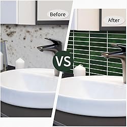 Crystiles Dark Green Peel and Stick Backsplach