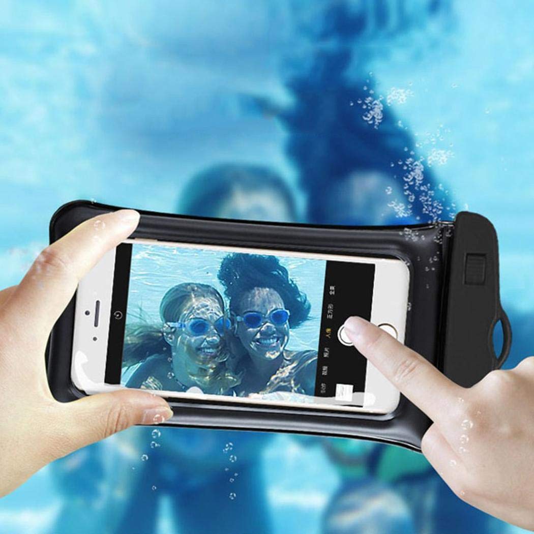 Minlop Praktische Tragbare Wasserdichte Handyhülle Handytasche Wasserdicht Staubdichte Schutzhülle mit Lanyard für Handy bis 6 Zoll