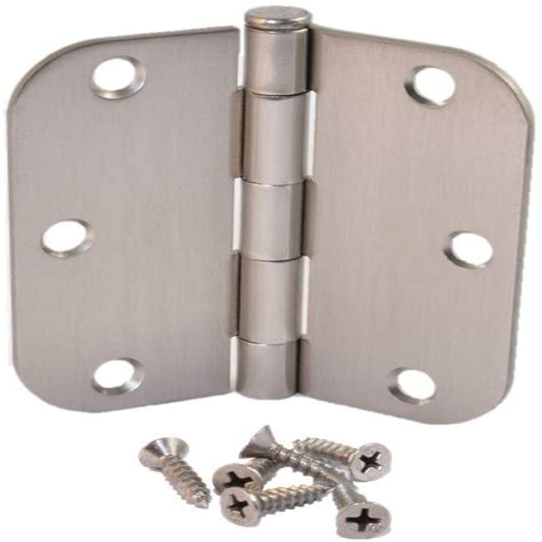 AISENPARTS 90 x 90 mm 3,5 x 3,5 Inch 50 Pcs 30Pcs Satin Nickel Door Hinges Suit Internal with 1.59cm (5/8) Radius Corners 2.2mm Thickness